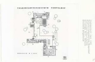 Volksbildungszentrum, Berlin-Tempelhof (Diplomarbeit bei Kurt Dübbers): Grundriss Erdgeschoss 1:200
