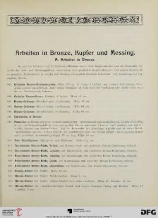 Arbeiten in Bronze, Kupfer uns Messing (Nr. 839-1105)