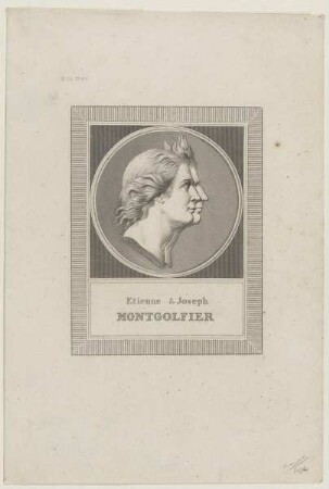 Bildnisse des Etienne und Joseph Montgolfier
