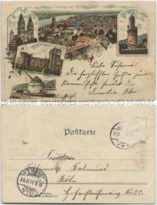 Ansichten von Dom, Burg, Runder Turm und Alter Krahn in Andernach
