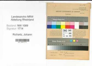 Entnazifizierung Johann Richartz , geb. 13.04.1902 (Brandmeister)