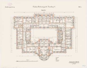 Oberlandesgericht, Naumburg/Saale: Grundriss Erdgeschoss 1:100