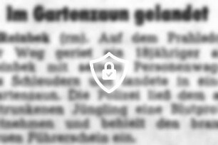 Im Gartenzaun gelandet