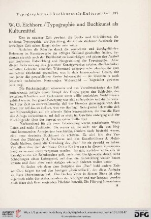 1: Typographie und Buchkunst als Kulturmittel