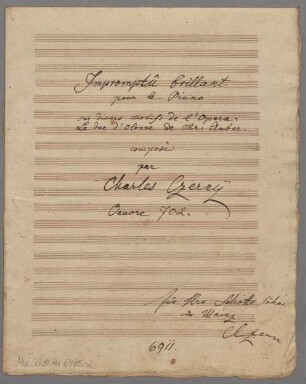 "Impromptu sur l'opera Le duc d'Olonne - pf; op. 702". - BSB Mus.Schott.Ha 6985-2