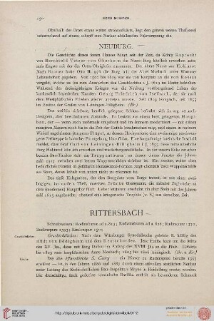 Rittersbach, Robern, Stein am Kocher, Stockbrunn, Sulzbach