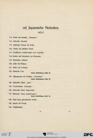 m) Japanische Netzukes (Nr. 713-781)