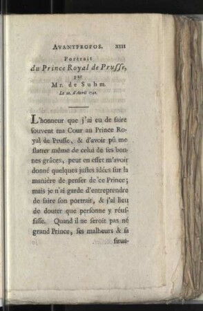 Portrait du Prince Royal de Prusse
