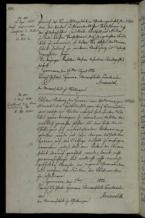 Änderung des Eides der Göttinger Ärzte im Bezug auf die Behandlung der Verwundungen durch Duelle.