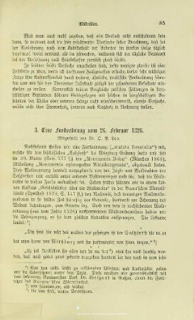 II.3. Eine Forstordnung vom 26. Februar 1326