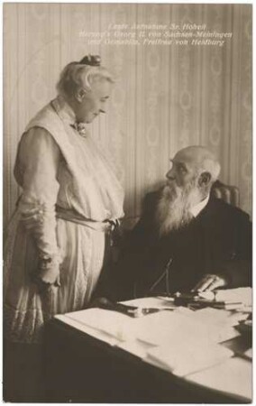 Reproduktion einer Fotografie von Herzog Georg II. von Sachsen-Meiningen (1826-1914)