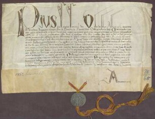 Papst Pius II. bestätigt die Rechte und Besitzungen des Klosters Augia Dei [Gottesau]