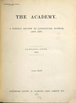 The academy. 47. 1895