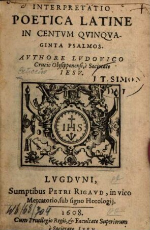Interpretatio poetica Latine in centum quinquaginta psalmos