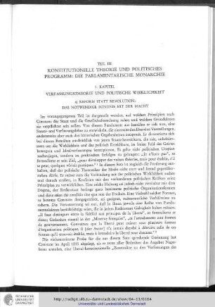 1. Kapitel: Verfassungstheorie und politische Wirklichkeit