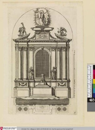 Recueil de plusieurs portes des Principaux Hostels et Maisons de la Ville de Paris Ensemble le Retable des plus considerables Autels des Eglises, Bl. 3