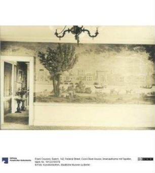 Salem, 142, Federal Street, Cook-Oliver House, Innenaufname mit Tapeten