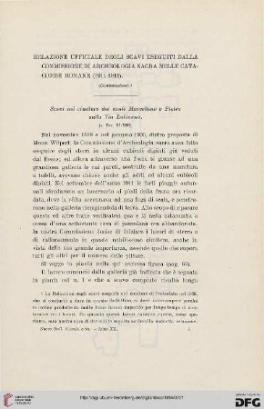 20: Relazione ufficiale degli scavi eseguiti dalla Commissione di Archeologia sacra nelle catacombe romane (1911-1912)