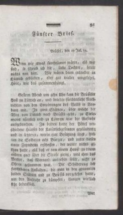 [Fuenfter Brief. Bruessel. - Sechster Brief. Paris.]