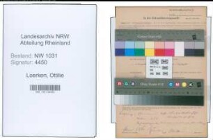 Entnazifizierung Ottilie Loerken , geb. 10.05.1903 ()