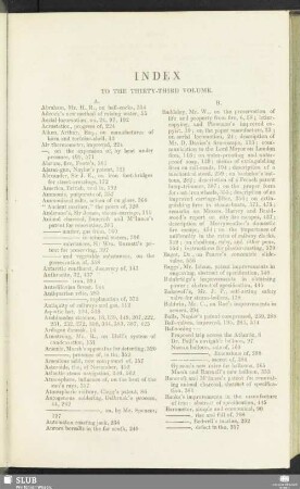 Index to the thirty-third volume