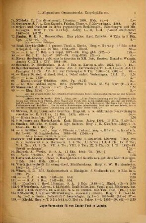 Lager-Verzeichnis ..., 78. Theologie ; [Teil 1]