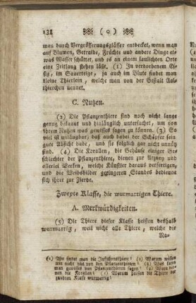 Zweyte Klasse, die wurmartigen Thiere.
