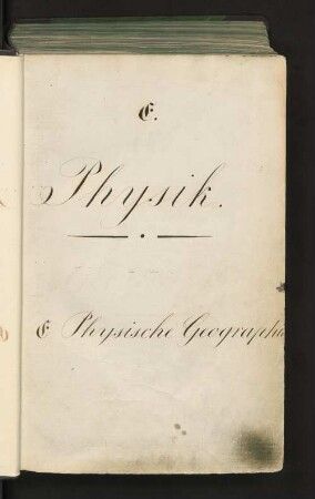 EEI, Physik, E. Physische Geographie, Im Allgeminen Geologie: Realkatalog der Stadtbibliothek zu Hamburg