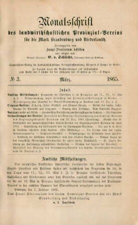 No 3. März. 1865.