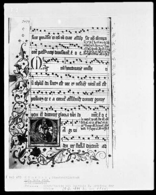 Antiphonale aus Sankt Ulrich in Augsburg — Initiale M, darin die Anbetung der Könige
