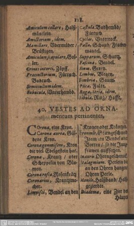 40. Vestes Ad Ornamentum pertinentes