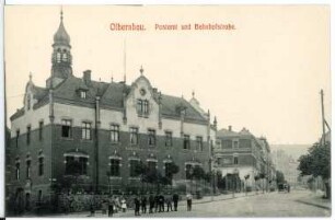 Olbernhau. Postamt und Bahnhofstraße