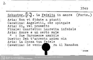 Schuster, Joseph (Giuseppe), Fedelta