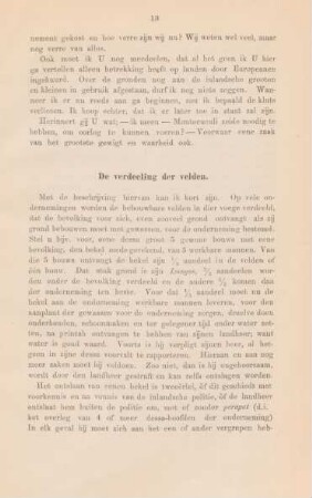De verdeeling der velden