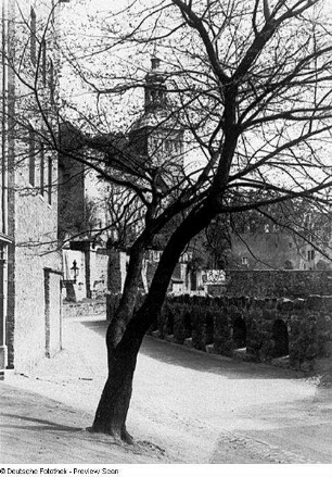Bautzen : Bautzen, Wendischer Kirchhof. Blick zum Lauenturm (1400/1403)