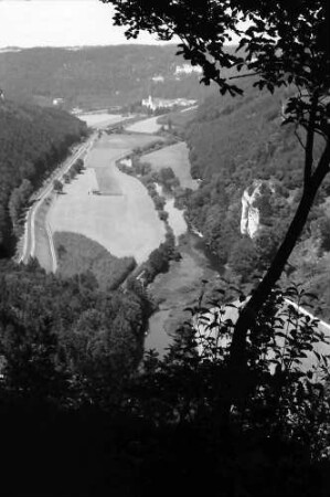 Beuron: Aussichtspunkt, Panorama Donautal mit Beuron