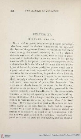 Chapter XVII: Michel Angelo