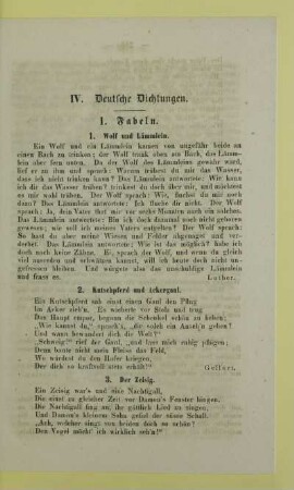 IV. Deutsche Dichtungen