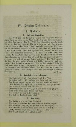 IV. Deutsche Dichtungen