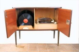 Plattenspieler Schrank mit Dual 1002/F