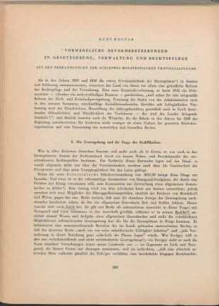 Vormärzliche Reformbestrebungen in Gesetzgebung, Verwaltung und Rechtspflege. Aus den Verhandlungen der schleswig-holsteinischen Provinzialstände