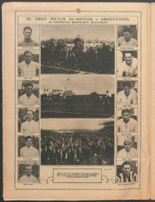 El gran match Olímpicos v. Argentinos : Un encuentro memorable malogrado