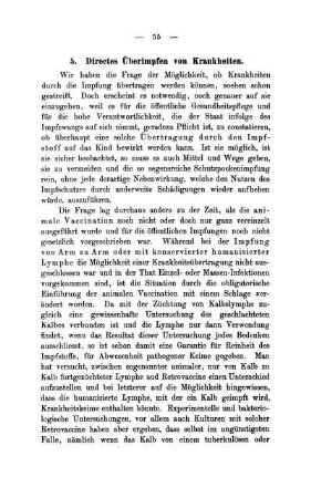 5. Direktes Überimpfen von Krankheiten (Syphilis, Tuberkulose, Lepra, Stomatitis aphthosa epizootica)
