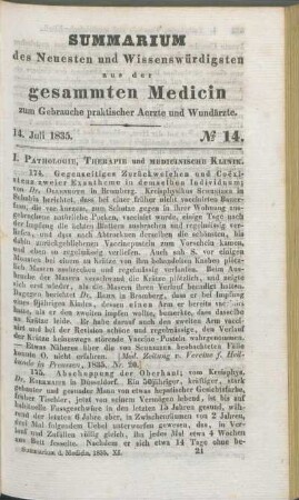 14. Juli 1835. No 14.