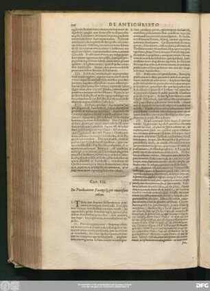 Cap. III. De Praedicatione Evangelii, per universum orbem.