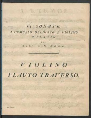 Violino o Flauto traverso