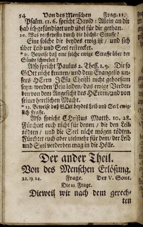 Der ander Theil. Von des Menschen Erlösung.
