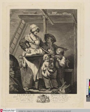 LA MARCHANDE DE POMMES CUITTES; [Verkäuferin von Backkartoffeln]