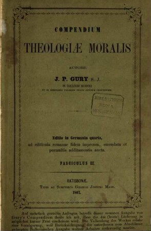 Compendium theologiae moralis. 3