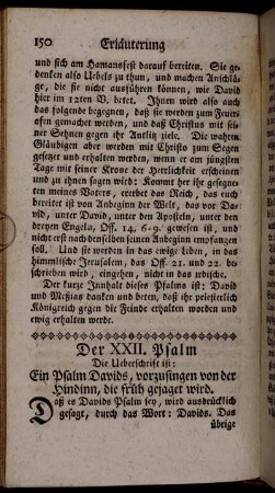 Der XXII. Psalm [...].